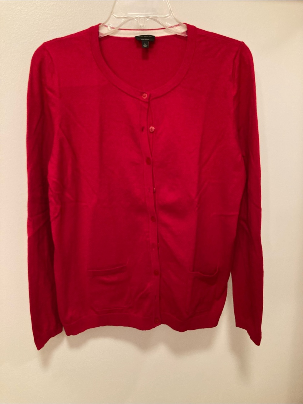 Talbots Bright Red Button-Up Women's Cardigan